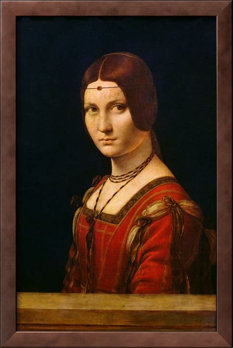 Portrait Of A Lady From The Court Of Milan Leonardo Da Vinci Painting