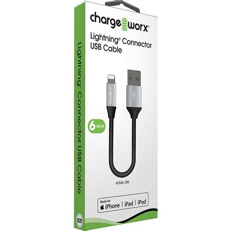 Chargeworx Lightning To Usb Type C Male Cable Cha Cx4863bk Bandh