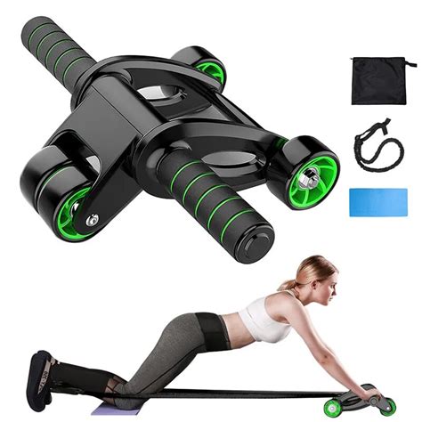 Abdominal Exercise Wheel Abdominal Rollers Exerciser Fitness Workout Gym With Elastic Rope