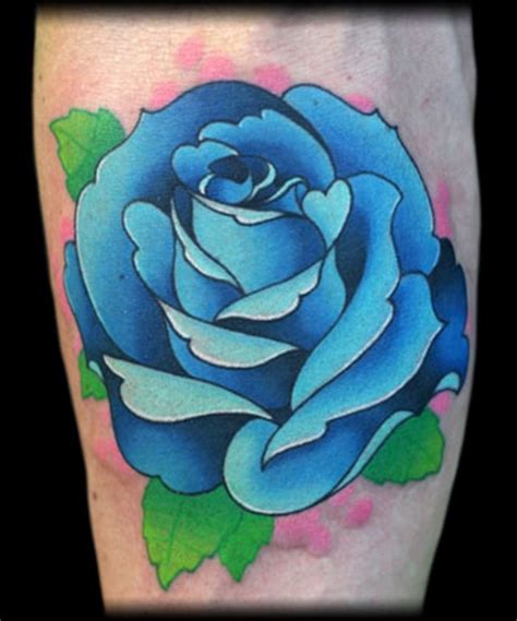 Avrei dato tutto quello che avevo, anche la vita, in cambio della sua guarigione. Disegno Tattoo Rosa Blu | TatuaggioNM