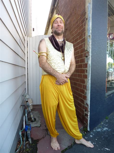 Gold Male Genie Arabian Nights Costume Bam Bam Costume Hire
