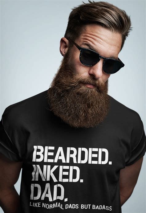 Bearded Inked Dad Like A Normal Dad But Badass Father Quotes Etsy