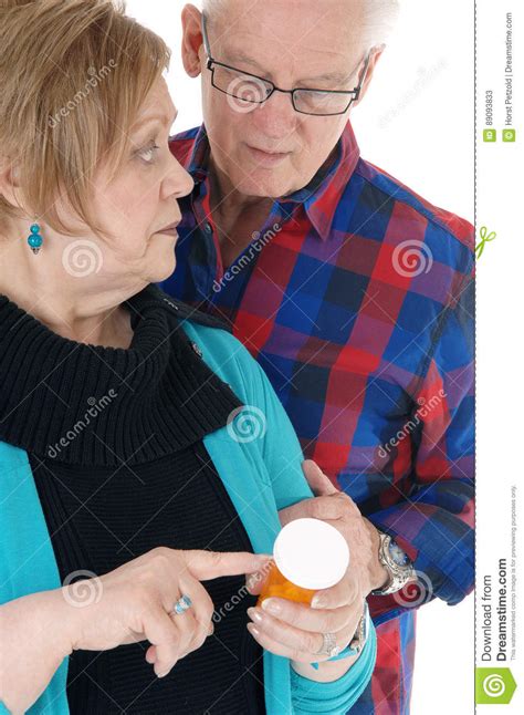 wife showing husband his pills stock image image of health person 89093833