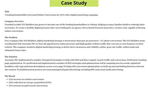 Digital Marketing Case Study Review