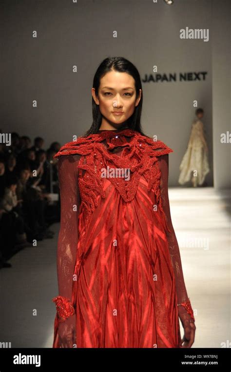 Japanese Model Ai Tominaga Poses At The Japan Next Fashion Show In Shanghai China March