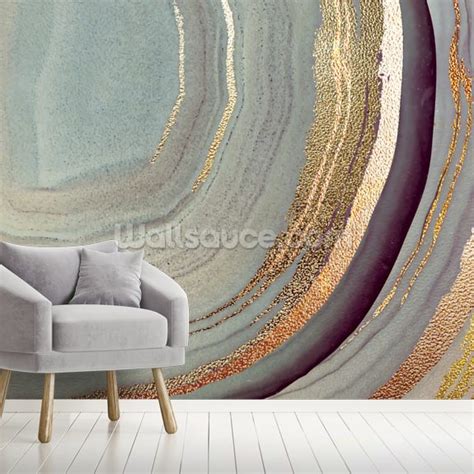 Gold Dust Grey Marble Wallpaper Mural Wallsauce Uk