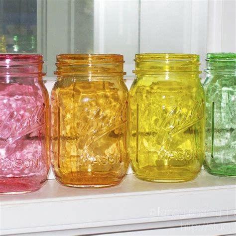 Diy Color Mason Jars Colored Mason Jars Mason Jars Tinted Mason Jars