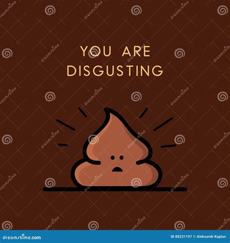 Angry Poop Cartoon Illustration 88231197