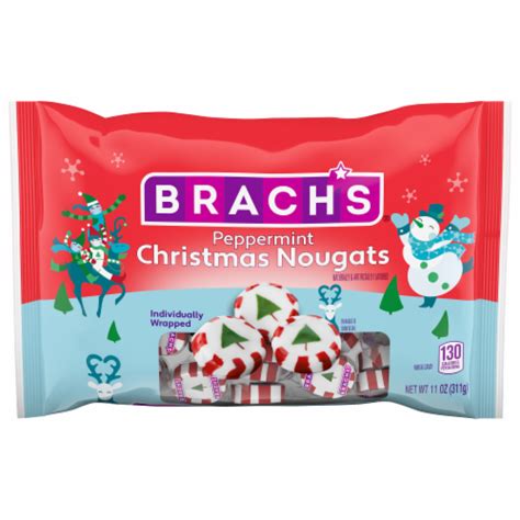 Brachs® Peppermint Christmas Nougats Holiday Candy Bag 1 Bag 11 Oz