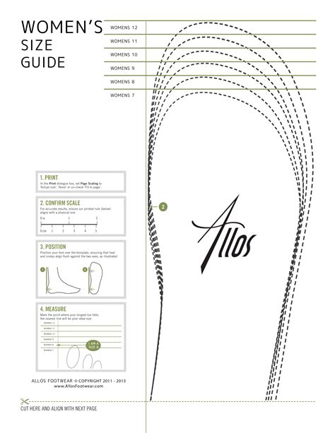 Women S Printable Shoe Size Chart
