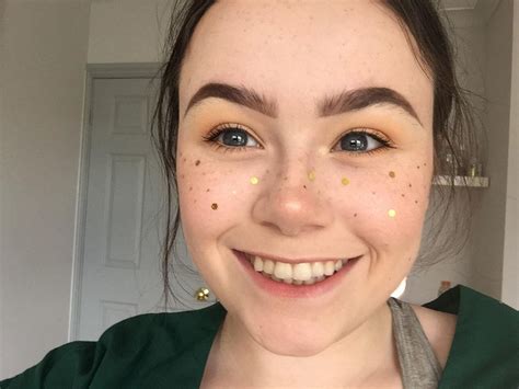 Tried A Glitter Freckles Look For A Festival Ccw Makeupaddiction Hslot Outfit Ideas Freckles