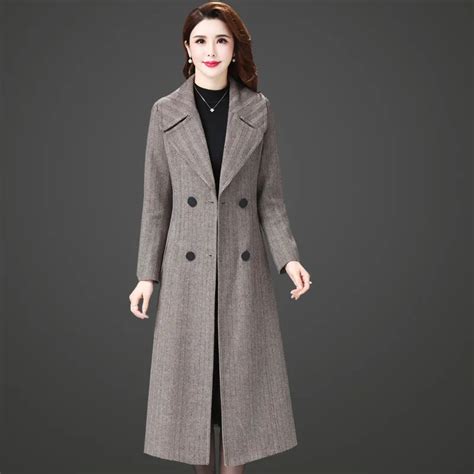 winter coats women designers woolen coat 2019 autumn plus size womens warm coat elegant ladies