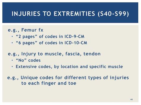 PPT - injury codes in ICD-10-CM PowerPoint Presentation ...