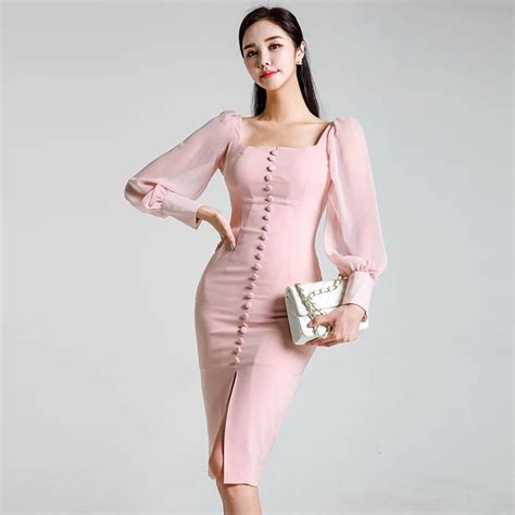 Clothing shoes wedding hobbies lingerie. Square neck splicing bodycon dresses | Long sleeve ...