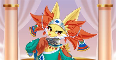 Furry Sacred Style Delphox Fluffy Hinuのイラスト Pixiv