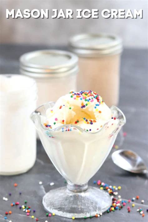 Mason Jar Ice Cream Easy Recipe 3 Flavors Creative Ramblings