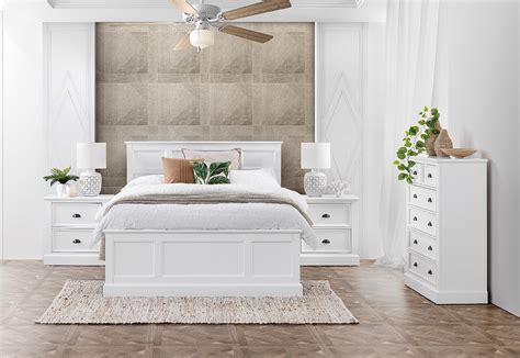 The white company classic bed frame king size white bedroom furniture home. WHITE CHRYSTELLE 4 Piece Queen Suite | Amart Furniture