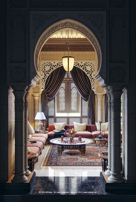 Modern Moroccan Majlis Style Interior Design On Behance Unique Home
