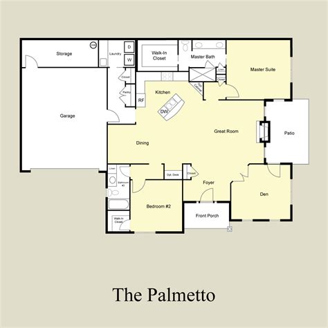 The Palmetto Affordable Ranch With Cozy Spacious Open Floor Plan
