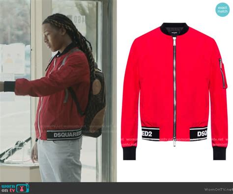 Wornontv Jakes Red Dsquared2 Bomber Jacket On The Chi Michael Epps
