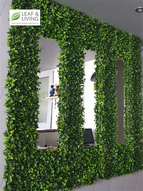 Mirror Decor Artificial Green Wall Vertical Garden Plant Decor Indoor