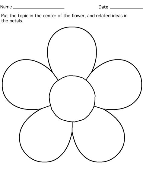 Flower Template Kids Learning Activity Flower Templates Printable