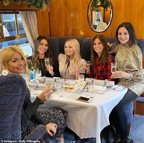 Holly Willoughby Enjoys Day On A Vintage Train With Pals Christine
