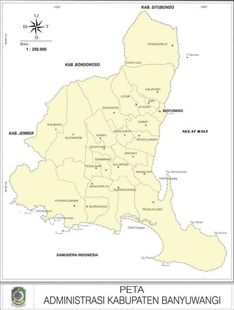 Takjub Indonesia Peta Kota And Kabupaten Banyuwangi