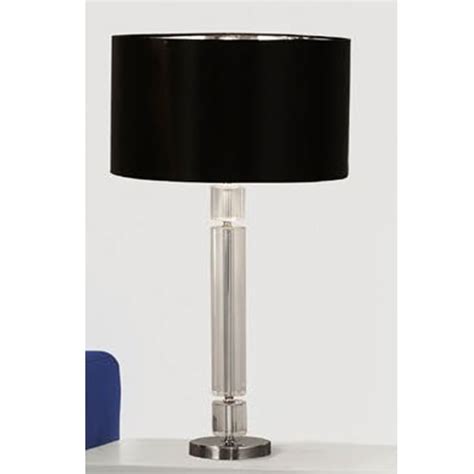 Maia Silver Inner Table Lamp With Black Shade Furniture In Fashion