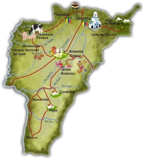 Mapa Vial Armenia Quindio