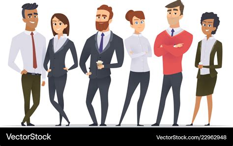 Business Team Professional Workers Happy Partners Vector Image