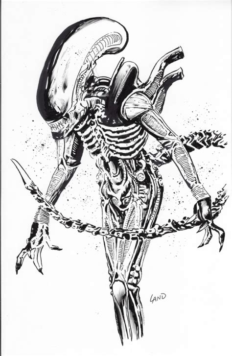 Alien Xenomorph In Richard Depintos Comic Commissions Comic Art