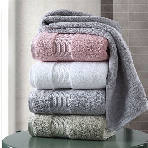 Cotton Towel Set Solid Color Large Thick Bath Towel Bathroom Hand Face Shower Towels Home Hotel