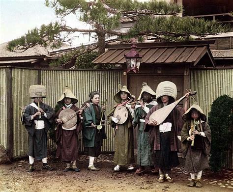 C 1890 Buddhist Priests And Nuns Making Music Photo John Glines