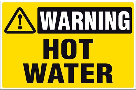 Warning Hot Water Markit Graphics
