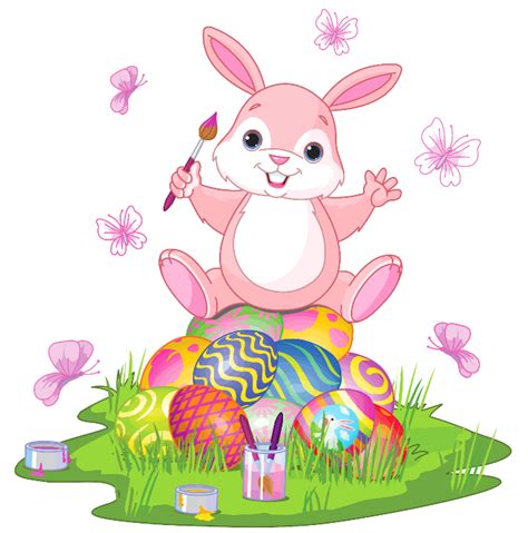Easter Bunny And Eggs Vectors Cute Easter Bunny Easter Pictures