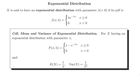 As a rule of thumb, geometric mean provides more accurate value for calculating average of an exponentially increasing/decreasing distribution while arithmetic. Solved: Probability - Exponential Distribution Please Deri ...