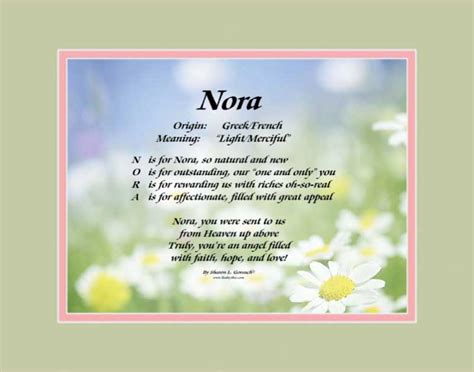 Nora Girls Name Meaning Origin And Popularity Lindseyboo