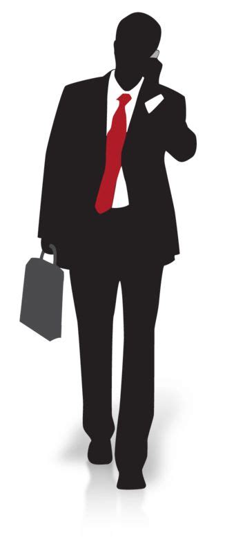 Businessman Silhouette Walking Great Powerpoint Clipart For