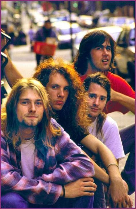 Nirvana Kurt Cobain Jason Everman Chad Channing And Krist Novaselic