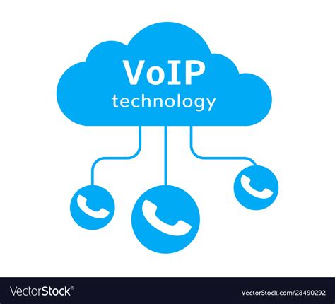 Voip Icon Internet Call Concept Connection Vector Image