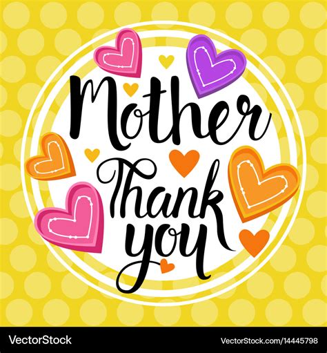 thank you mom happy mother day spring holiday vector image