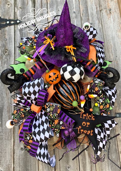 Halloween Wreath Witch Wreath Whimsical Witch Wreath Halloween Witch