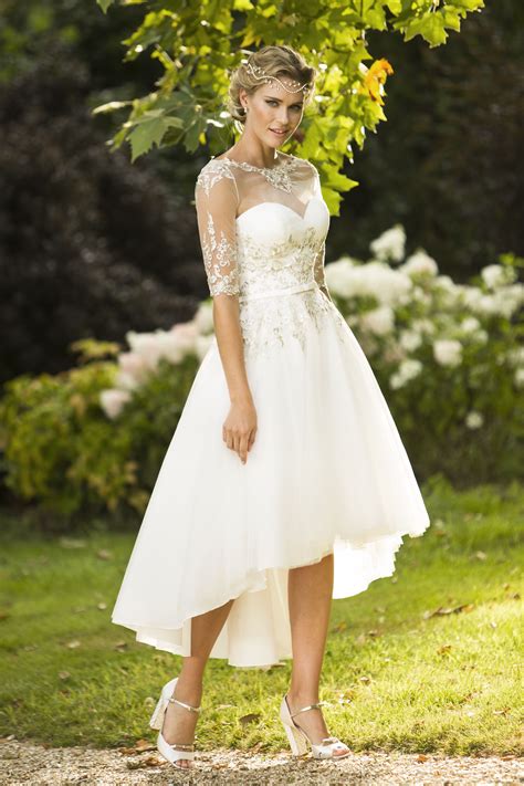 Gorgeous Hi Low Wedding Dress From True Bride Love The Gold Lace
