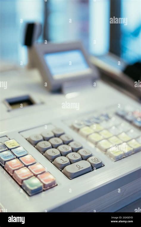Cash Register In A Shop Customer Is Paying Purchase Stock Photo Alamy