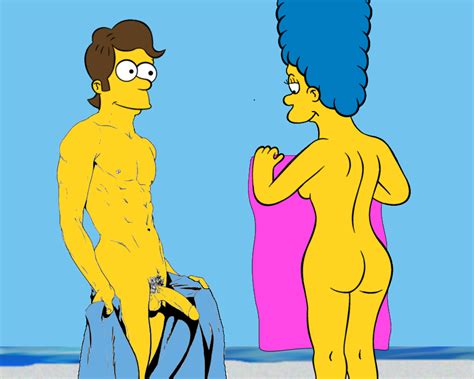 Rule 34 Ass Beach Breasts Color Day Female Homer Simpson Human Male