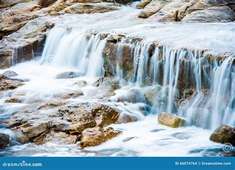 Dream Waterfall By The Ocean Stock Photo Image Of Dream Rocks 66074764