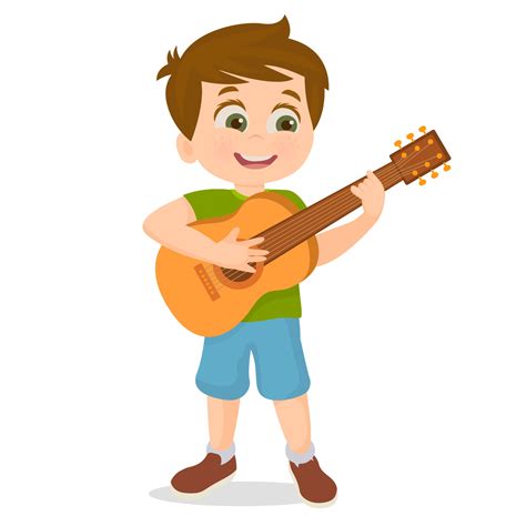 Kid Playing Guitar Clipart