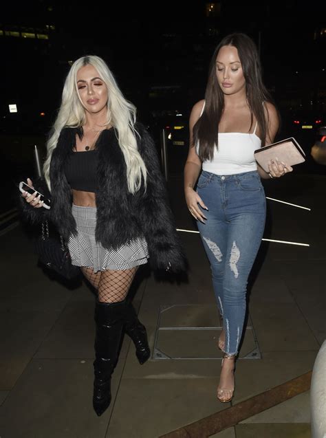 charlotte crosby and holly hagan night out menagerie bar and restaurant in manchester celebmafia