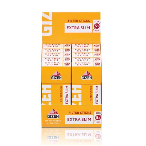 gizeh filter sticks extra slim 5 3mm durchmesser 10 boxen 100 packun 99 95
